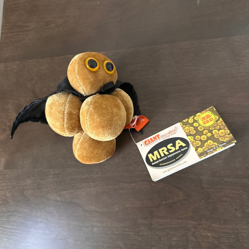 Giant Microbes MRSA Superbug Plush Drew Oliver Staph Infection Science Toy NWT